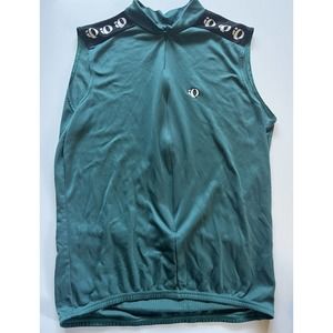 Pearl Izumi Cycling Jersey Mens XL Sleeveless Shirt 3/4 Zip Green Vintage